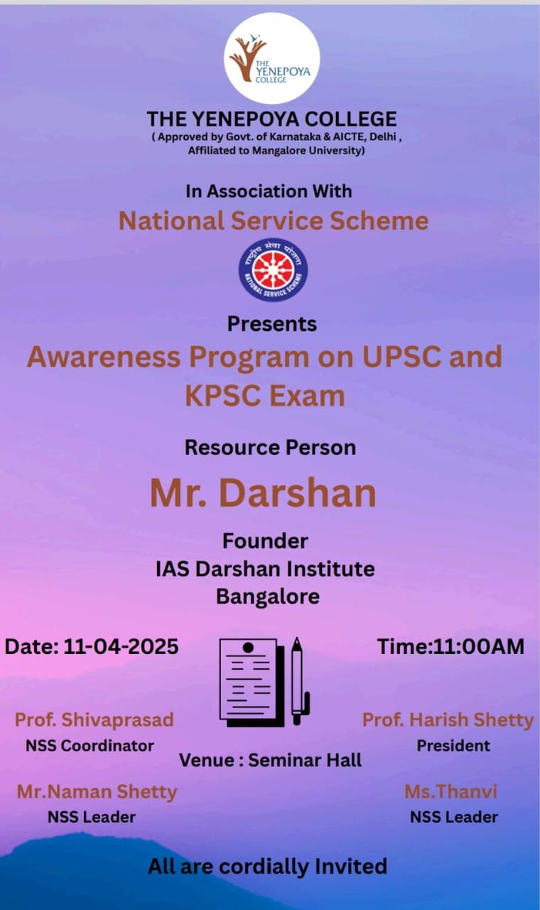 Awareness Program on UPSC and KPSC Exams
